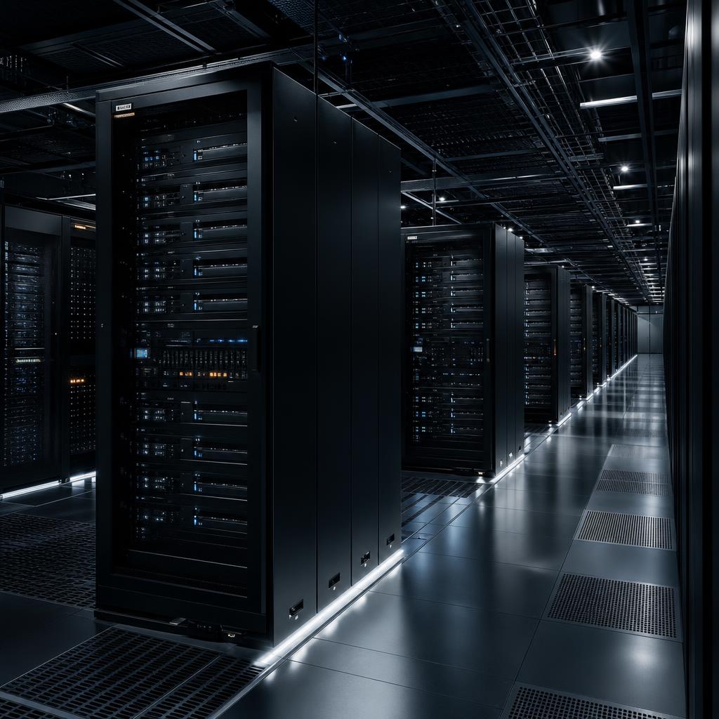 Commercial data center aisle